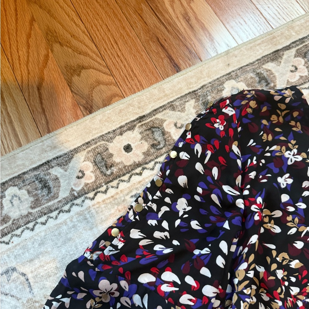 Floral Print Women's Top - Multicolor - Picture 2 of 4